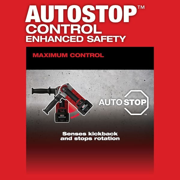 M18 FUEL 18V Lithium-Ion Brushless 1 in. Cordless SDS-Plus Rotary Hammer/Dust Extractor Kit, Two 6.0 Ah Batteries