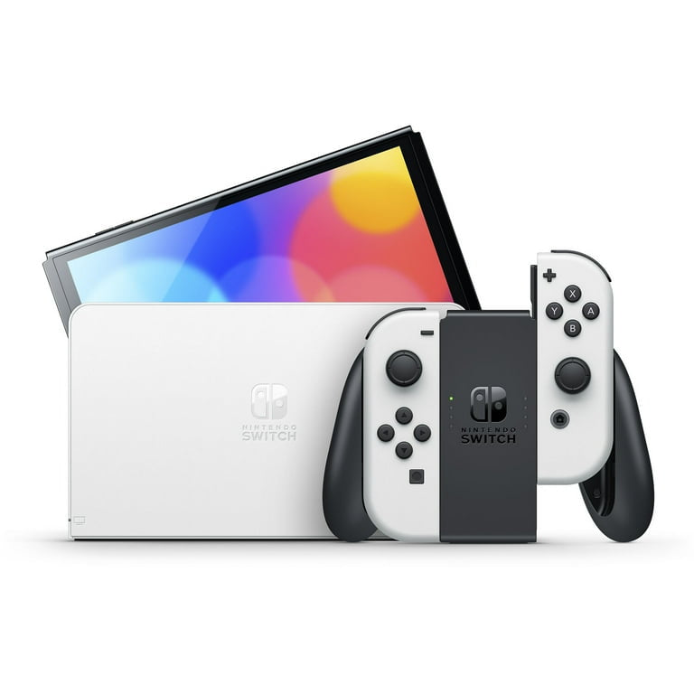 Nintendo Switch OLED White Edition + Mario Kart 8 Deluxe + Sentriq Screen Cleaning Cloth Bundle - Japan Import