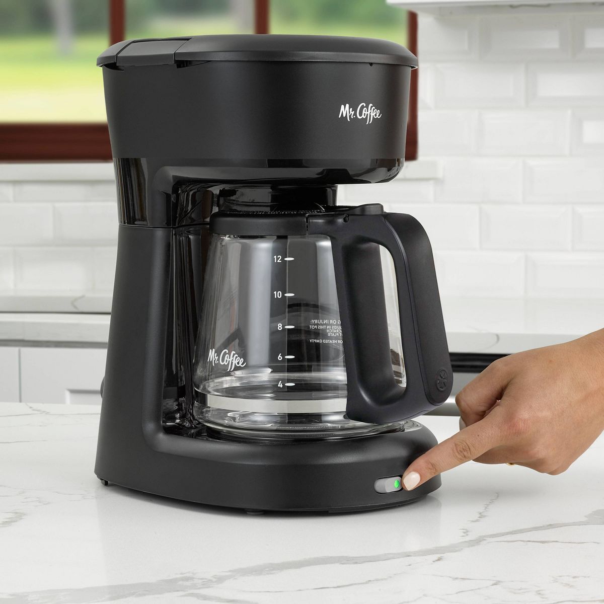 Mr. Coffee 12 Cup Switch Coffee Maker - Black: Electric Drip Machine, 900W, Brew Pause, Paper Filter, 5 oz Cup Capacity