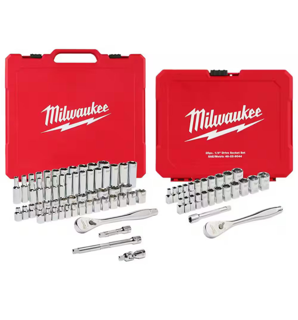 3/8 in. and 1/4 in. Drive SAE/Metric Ratchet/Socket Mechanics Tool Set (81-Piece)