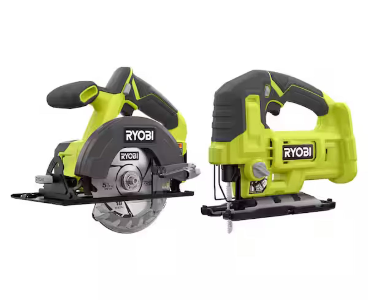 ONE+ 18V Cordless 2-Tool Combo Kit with 5-1/2 in. Circular Saw and Jig Saw (Tools Only)