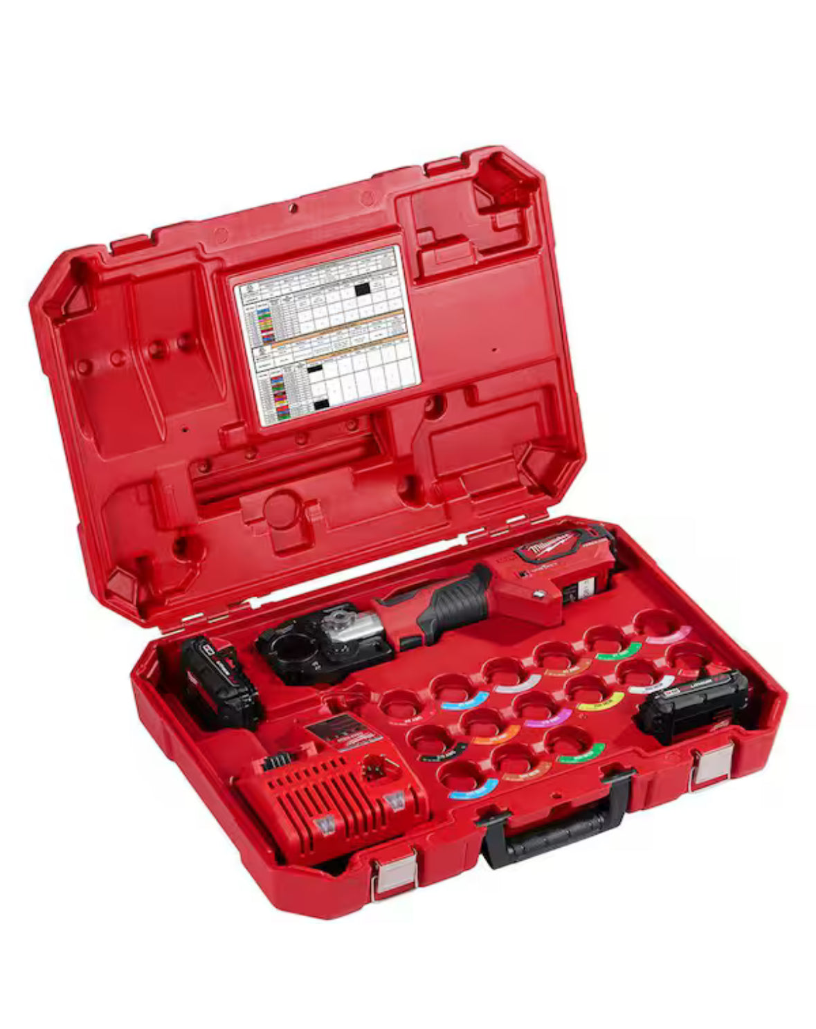 M18 18V Lithium-Ion Cordless FORCE LOGIC 600 MCM Crimper Kit W/(2) 2.0Ah Batteries, Charger, Hard Case