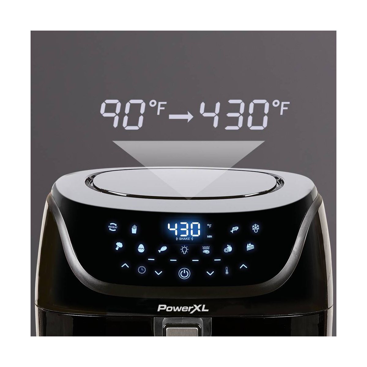 PowerXL Vortex Pro Air Fryer 8qt - Black: 1700W, Nonstick, Dishwasher-Safe, Automatic Shut-Off