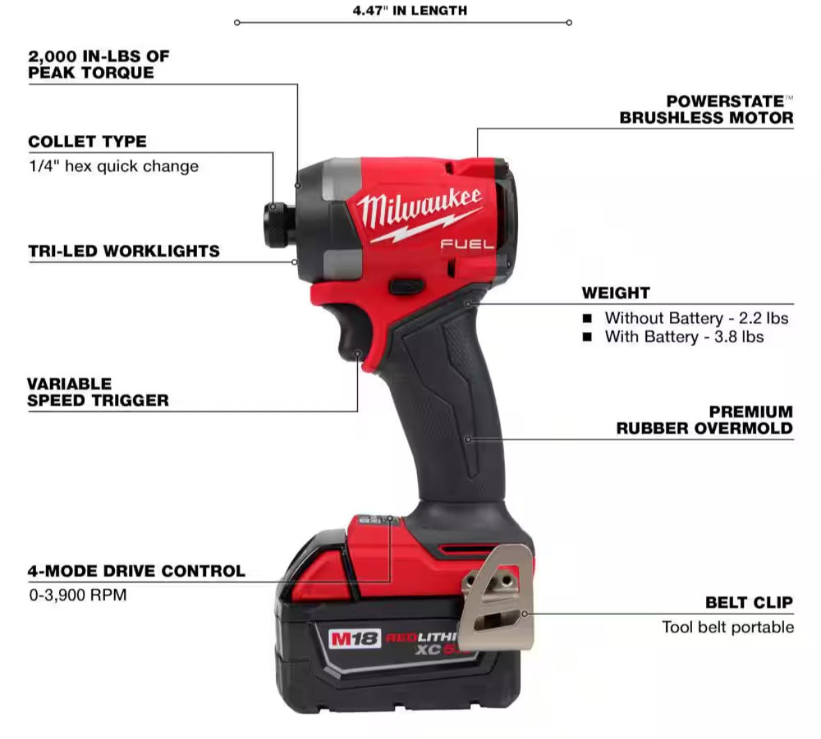 M18 FUEL 18V Lithium-Ion Brushless Cordless Hammer Drill and Impact Driver Combo Kit (2-Tool) with 2 Batteries