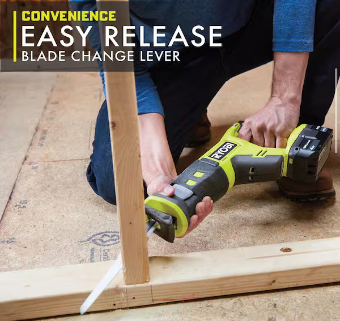 ONE+ 18-Volt Cordless Reciprocating Saw Kit with 4.0 Ah Battery and Charger