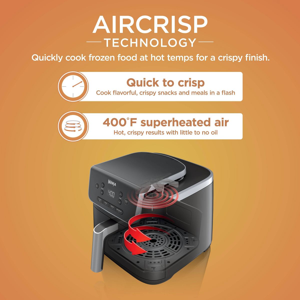 Ninja Air Fryer Pro 4-in-1 - AF141: 5-Quart, 1750W, Dishwasher-Safe Parts, Gray, Metal & Plastic