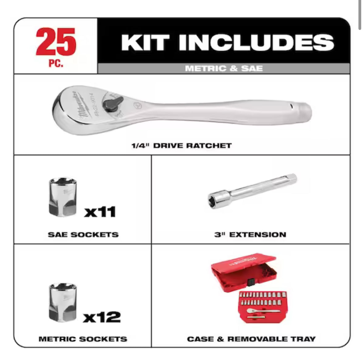 3/8 in. and 1/4 in. Drive SAE/Metric Ratchet/Socket Mechanics Tool Set (81-Piece)
