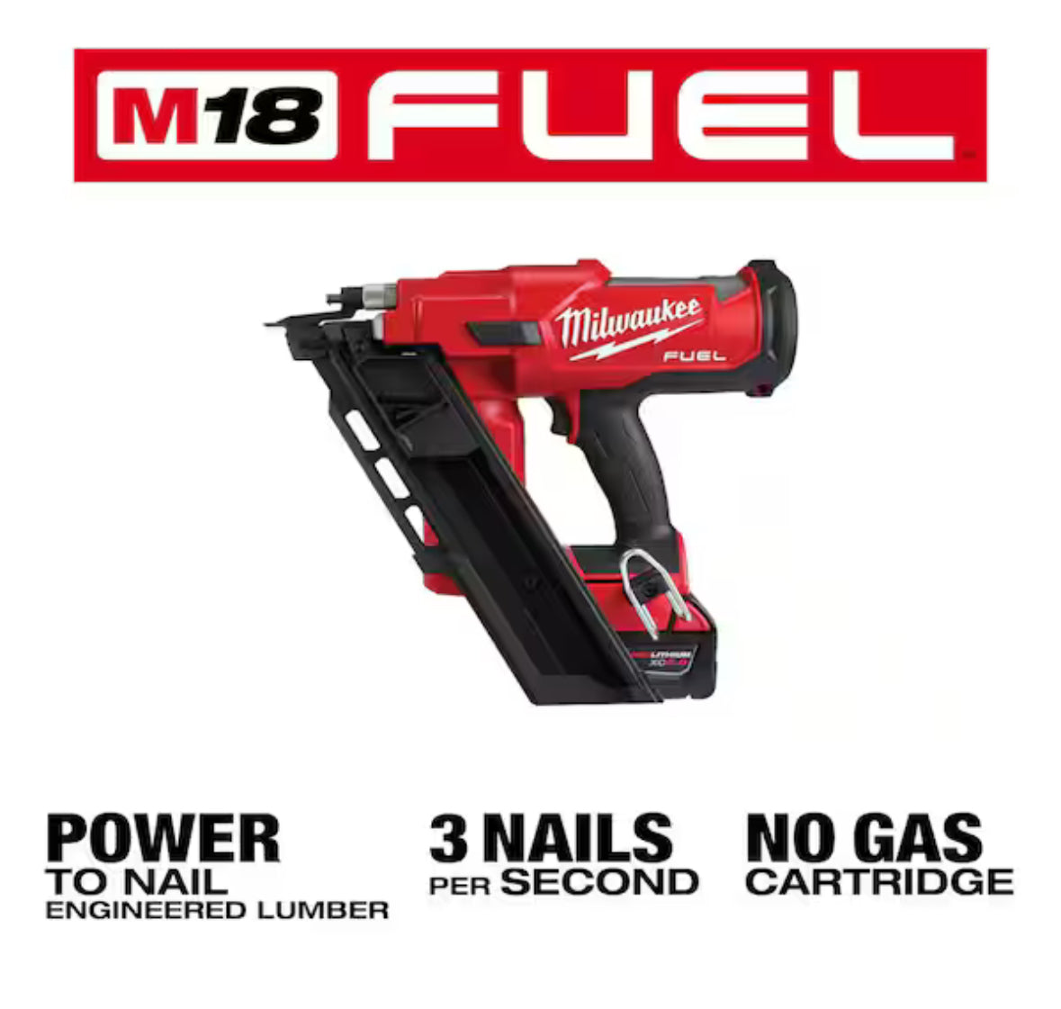 M18 FUEL 3-1/2 in. 18-Volt 30-Degree Lithium-Ion Brushless Cordless Framing Nailer