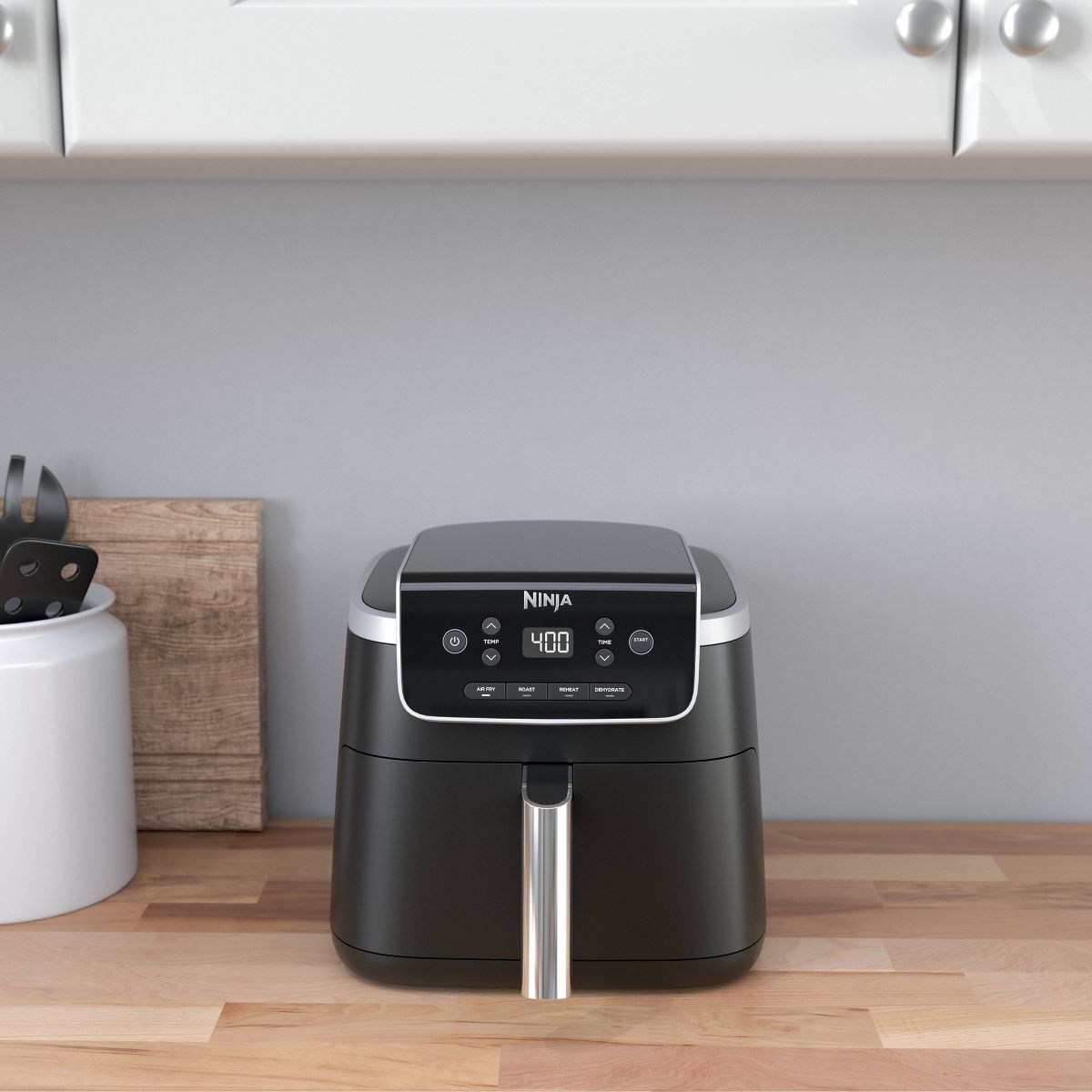 Ninja Air Fryer Pro 4-in-1 - AF141: 5-Quart, 1750W, Dishwasher-Safe Parts, Gray, Metal & Plastic