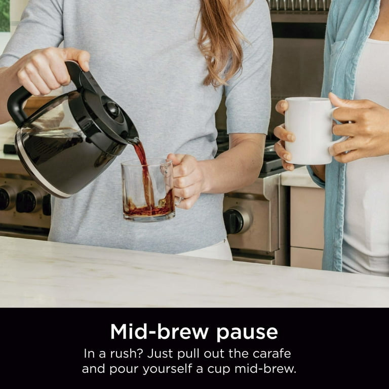 Ninja 12-Cup Stainless Steel Coffee Maker, Glass Carafe, CE250