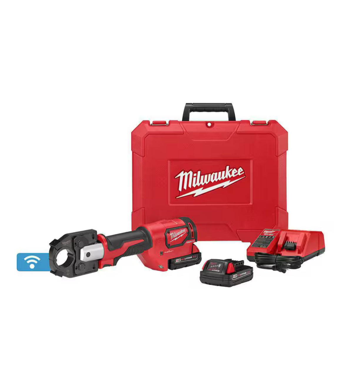 M18 18V Lithium-Ion Cordless FORCE LOGIC 600 MCM Crimper Kit W/(2) 2.0Ah Batteries, Charger, Hard Case
