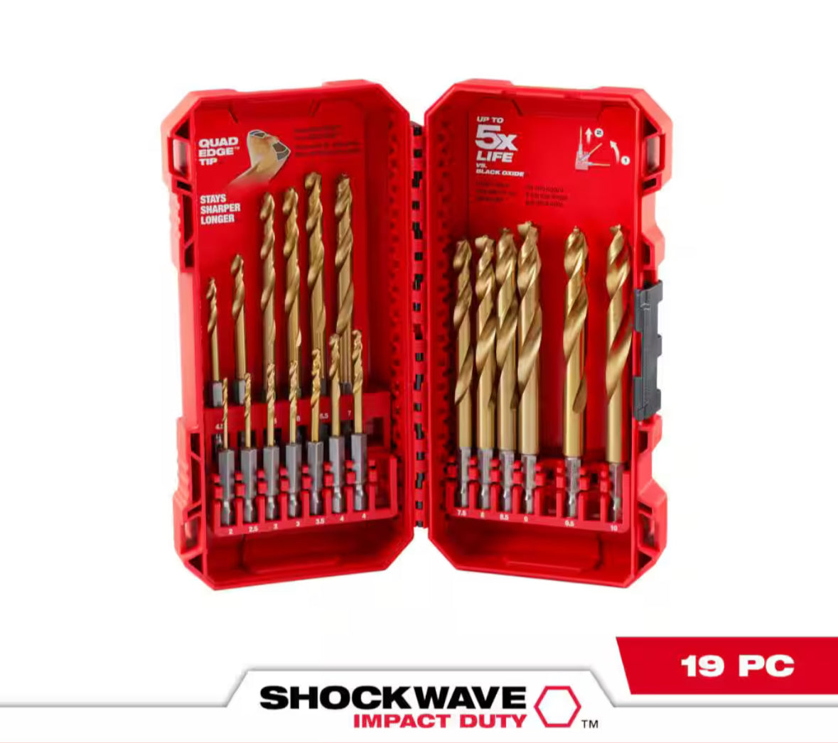Juego de brocas de titanio de Milwaukee