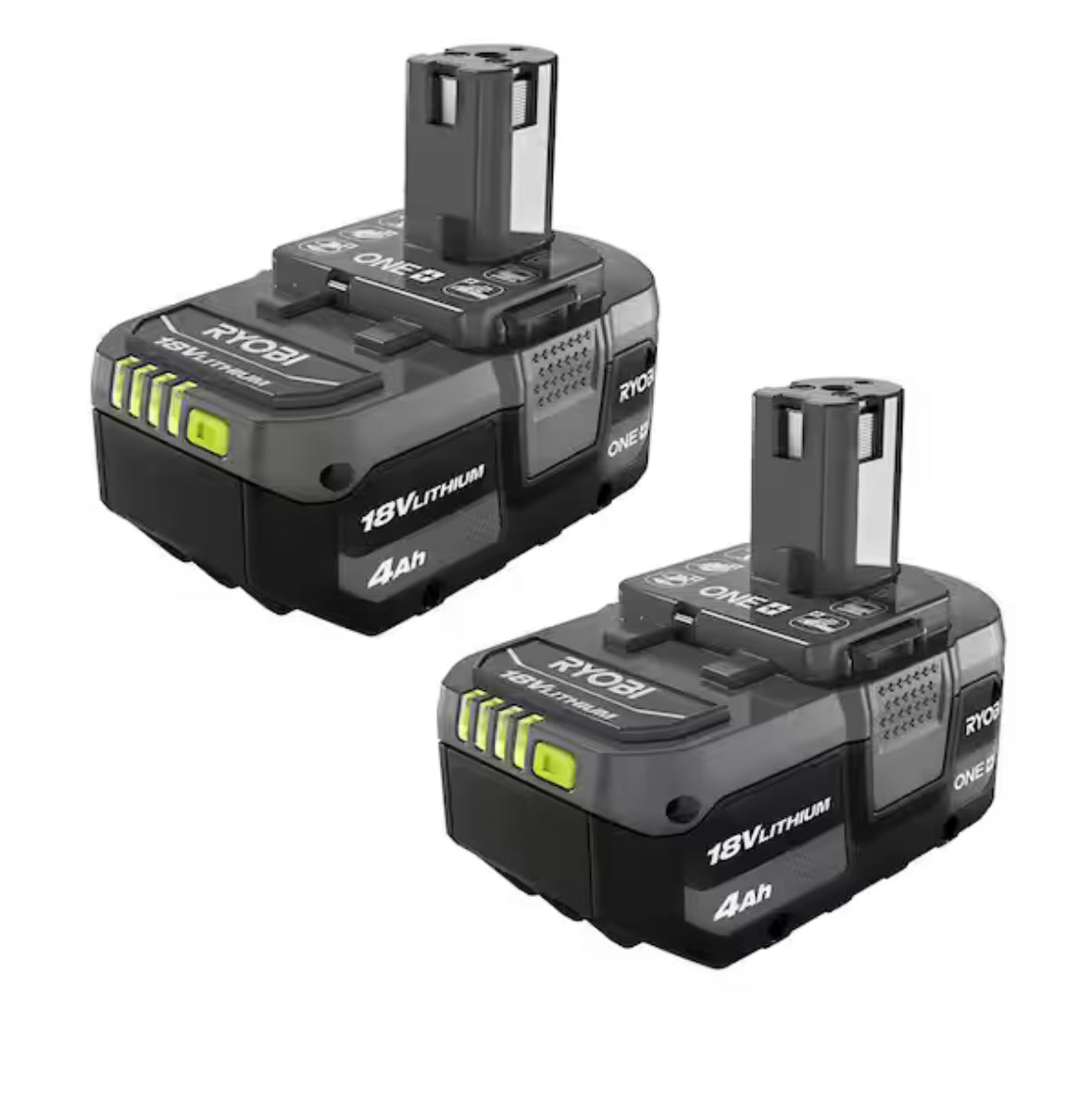 Batería ONE+ de iones de litio de 18 V, 2,0 Ah y 4 Ah (paquete de 2)