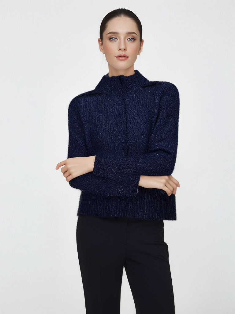 Suéter de cuello alto extragrande, elegante y cálido para mujeres modernas
