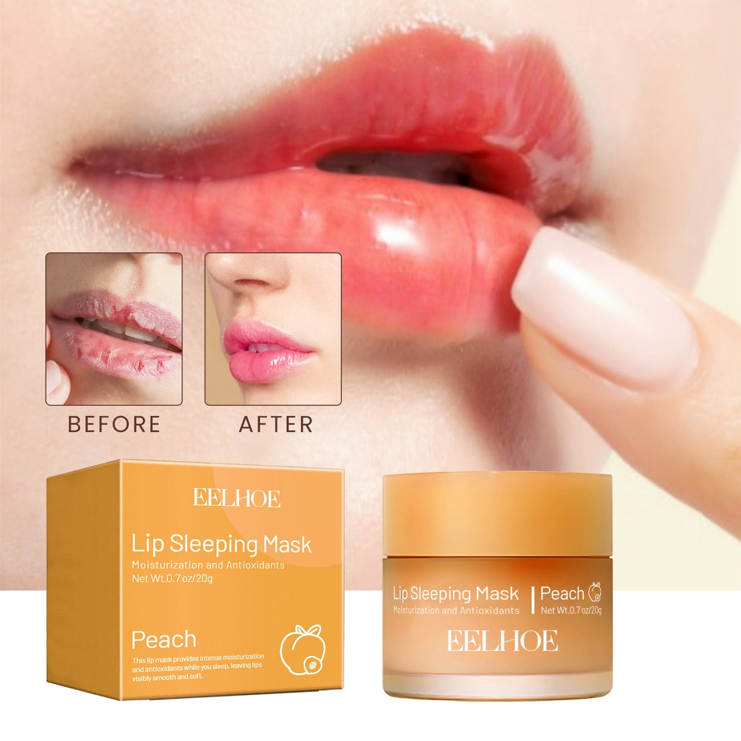 Mascarilla hidratante y voluminizadora para labios