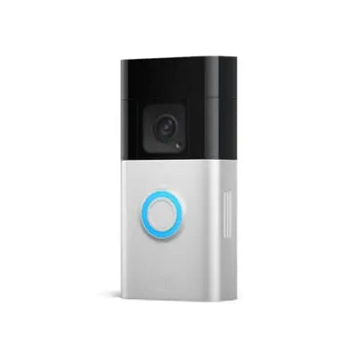 Ring - Battery Doorbell Plus Smart Wifi Video Doorbell – Battery Operated with Head-to-Toe View - Satin Nickel