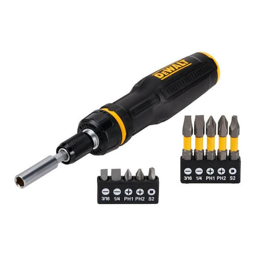 Max Fit Telescoping Ratcheting Multi-Bit Combination Screwdriver Set (10-Piece