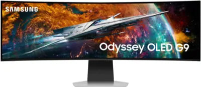 Samsung - Monitor curvo inteligente para juegos Odyssey OLED G9 (G95SC) de 49" DQHD, 240 Hz, 0,03 ms, compatible con G-Sync - Plateado