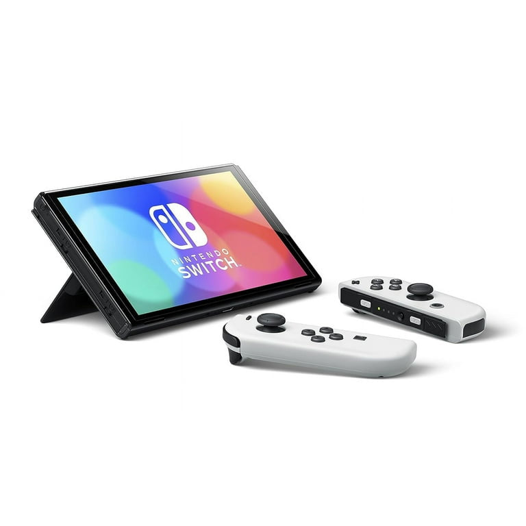 Nintendo Switch OLED Model with 64GB, White, Bundle (Imported Version ) Powever Bundle