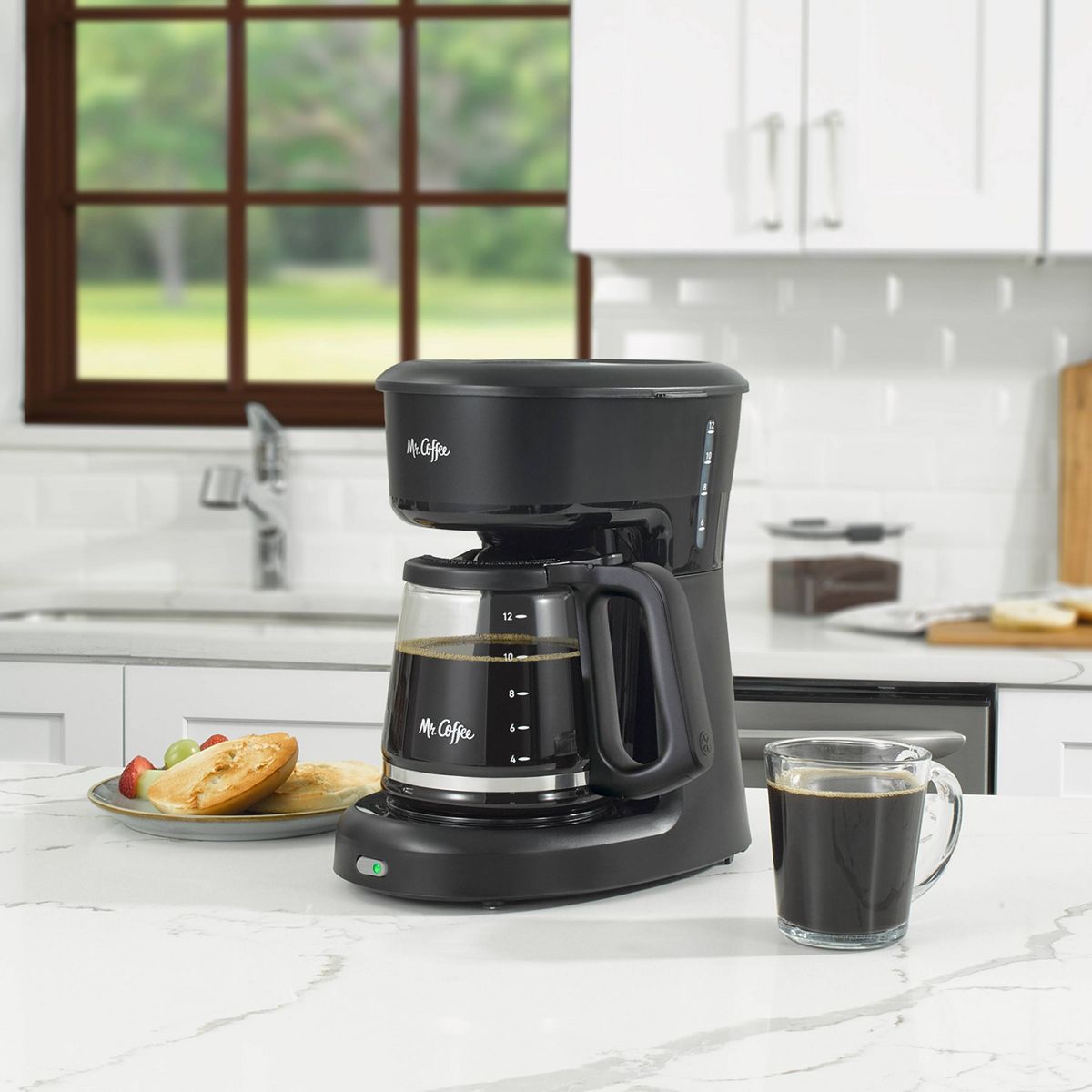 Mr. Coffee 12 Cup Switch Coffee Maker - Black: Electric Drip Machine, 900W, Brew Pause, Paper Filter, 5 oz Cup Capacity