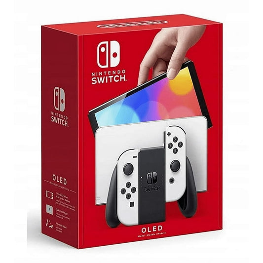 Nintendo Switch OLED Model with 64GB, White, Bundle (Imported Version ) Powever Bundle