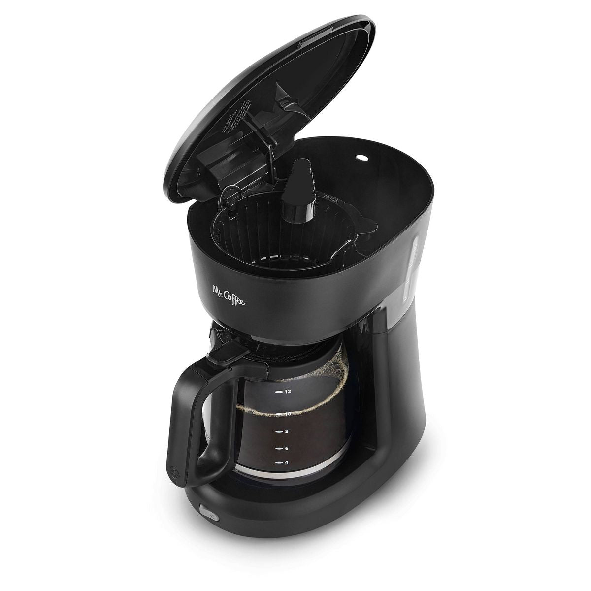 Mr. Coffee 12 Cup Switch Coffee Maker - Black: Electric Drip Machine, 900W, Brew Pause, Paper Filter, 5 oz Cup Capacity