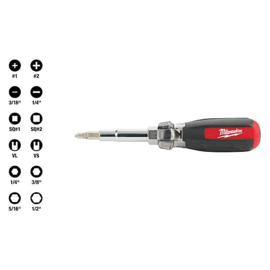 13-in-1 Multi-Tip Cushion Grip Screwdriver With Schrader Bit