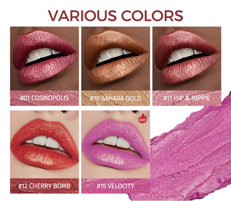 Lápiz labial, brillo labial, resistente al agua, de larga duración, mate, brillante, vegano, para mujer.