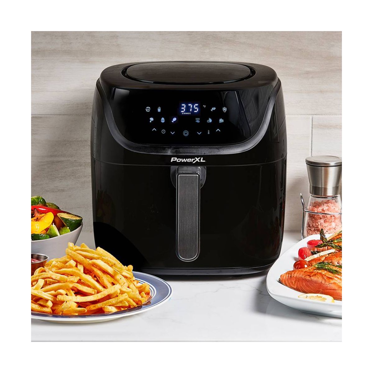 PowerXL Vortex Pro Air Fryer 8qt - Black: 1700W, Nonstick, Dishwasher-Safe, Automatic Shut-Off