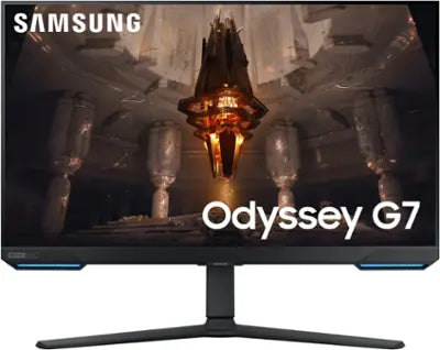 Samsung - Monitor para juegos Odyssey G7 de 28" 4K UHD IPS, compatible con AMD FreeSync Premium Pro y G-Sync, 144 Hz, 1 ms, color negro 