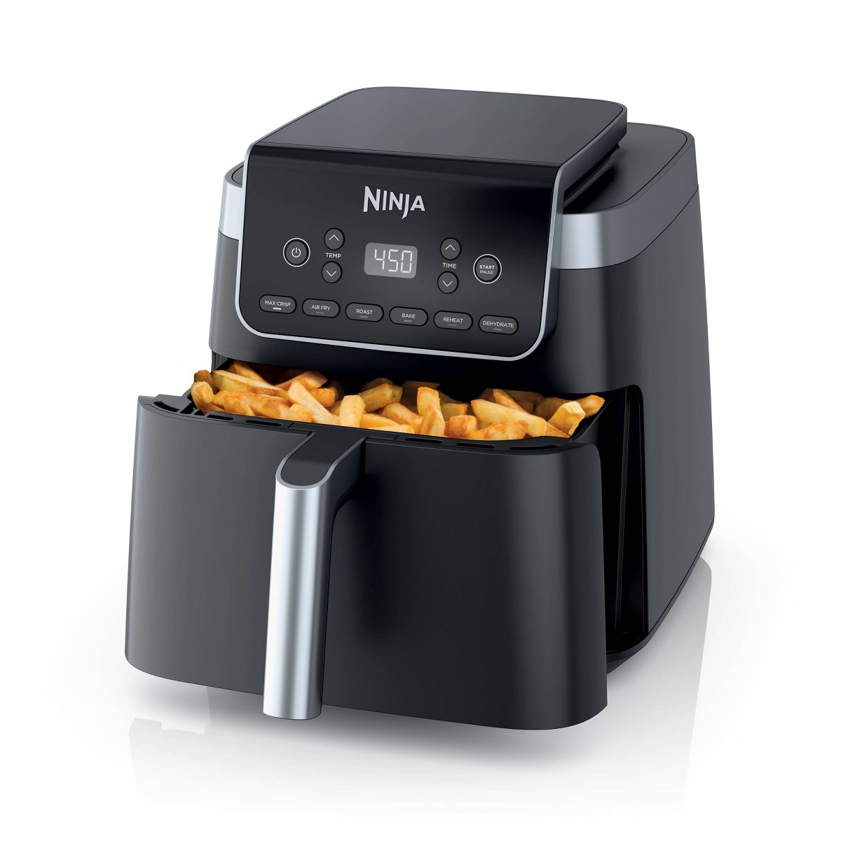 Freidora de aire Ninja Pro XL 6 en 1 - AF181: Capacidad de 6.5 cuartos, 1750 W, Piezas aptas para lavavajillas, Metal y plástico, Gris 
